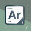 Periodic Table Word Sign - 'FEAR' (Iron + Argon) - 5.63 in x 5.63 - Durable & Eco-Friendly STEM Decor