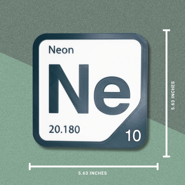 Periodic Table Word Sign - 'CONE' (Cobalt + Neon) - 5.63 in x 5.63 - Durable & Eco-Friendly STEM Decor