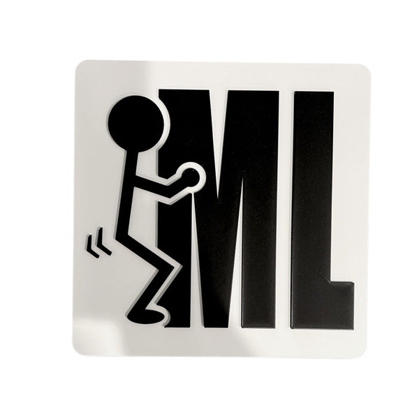 Adult Humor "F ML" Home Decor Sign – Playful Office Wall Accent and Gift Idea