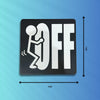 Adult Humor "F OFF" Home Decor Sign – Playful Office Wall Accent and Gift Idea