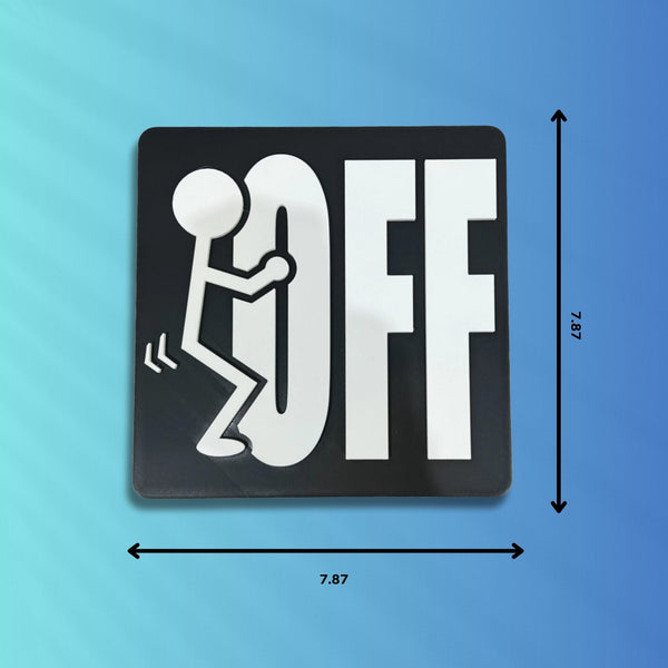 Adult Humor "F OFF" Home Decor Sign – Playful Office Wall Accent and Gift Idea