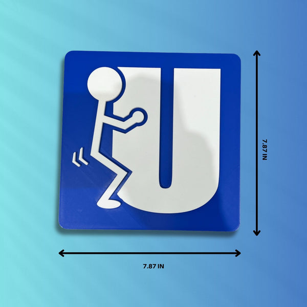 Adult Humor "F U" Home Decor Sign – Playful Office Wall Accent and Gift Idea