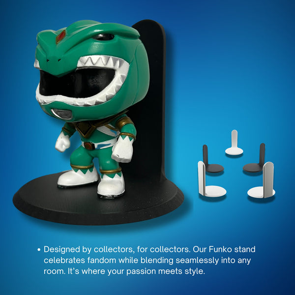 Funko Pop Stand | 4.41" x 4" Premium Display Base | Compatible with Funko Figures | Black & White | Easy Installation
