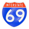 Interstate 69 Road Sign Replica – Personalized Travel Sign | Home & Office Wall Decor (8.54” x 8.53”)