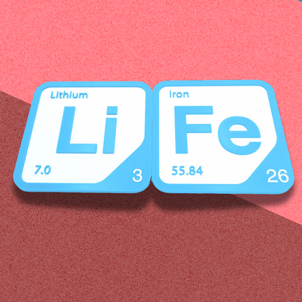 Periodic Table Word Sign - 'LIFE' (Lithium + Iron) - 5.63 in x 5.63 - Durable & Eco-Friendly STEM Decor