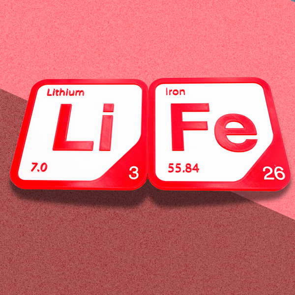 Periodic Table Word Sign - 'LIFE' (Lithium + Iron) - 5.63 in x 5.63 - Durable & Eco-Friendly STEM Decor