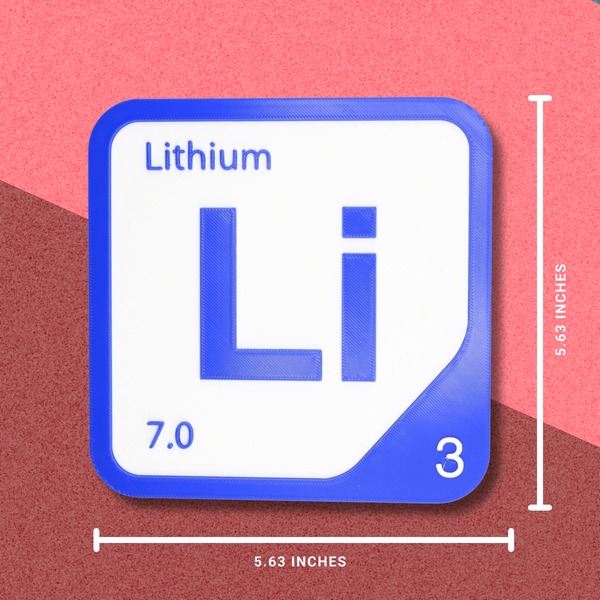Periodic Table Word Sign - 'LIFE' (Lithium + Iron) - 5.63 in x 5.63 - Durable & Eco-Friendly STEM Decor