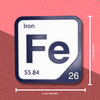 Periodic Table Word Sign - 'LIFE' (Lithium + Iron) - 5.63 in x 5.63 - Durable & Eco-Friendly STEM Decor