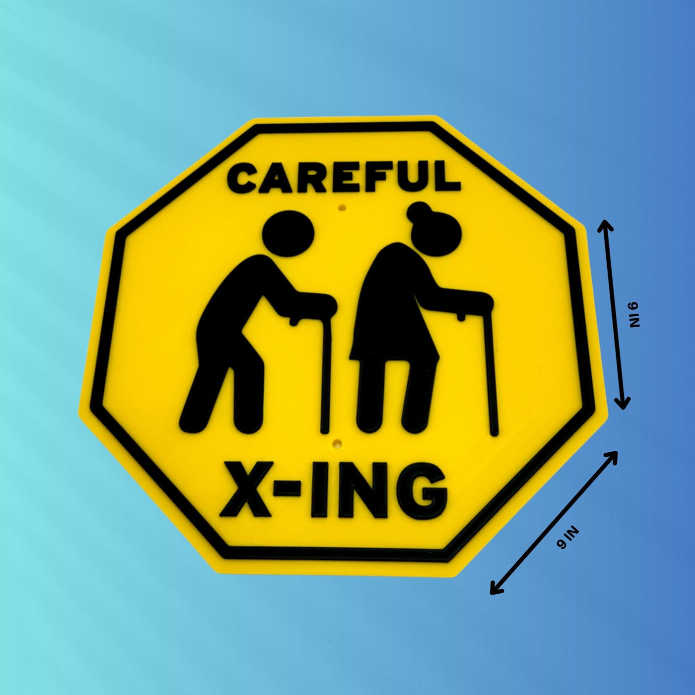 Old Folks Crossing Novelty Sign – product image 3