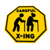 Careful Old Folks Crossing Sign – Durable Safety or Gag Gift with Screws for Easy Installation
