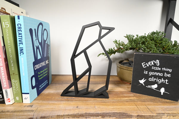 Abstract King Penguin Sculpture, Minimalist Line Art Penguin, Arctic Anima, Home Decor, Modern Hobbies and Desk Line Art