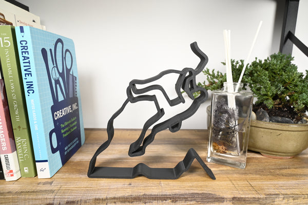 Cliff Hanger, Minimalist Line Art, Rock Climber Home Decor, Modern Hobbies and Desk Line Art, Adventure-Inspired Art for Outdoor Enthusiasts