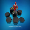 Large Octagon Action Figure Stands – Durable Display Set in Matte White or Black, Individual Heights or Full Set Available
