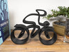 Road Cyclist Sculpture, Minimalist Line Art Cyclist, Cycling Silhouette Home Decor, Modern Hobbies and Desk Line Art
