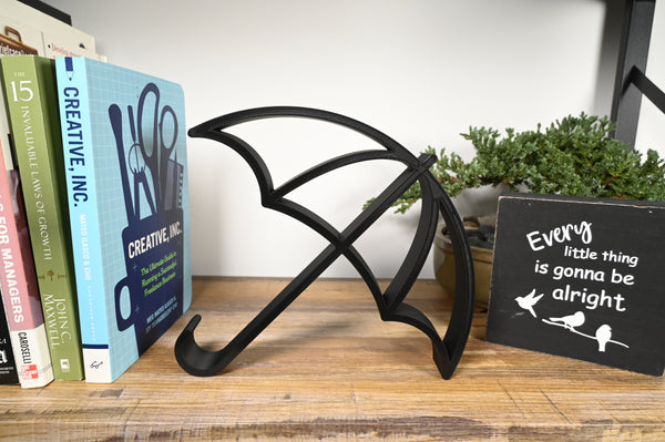 Open Umbrella Sculpture, Minimalist Line Art Decor, Umbrella Silhouette Home Decor, Modern Hobbies and Desk Line Art