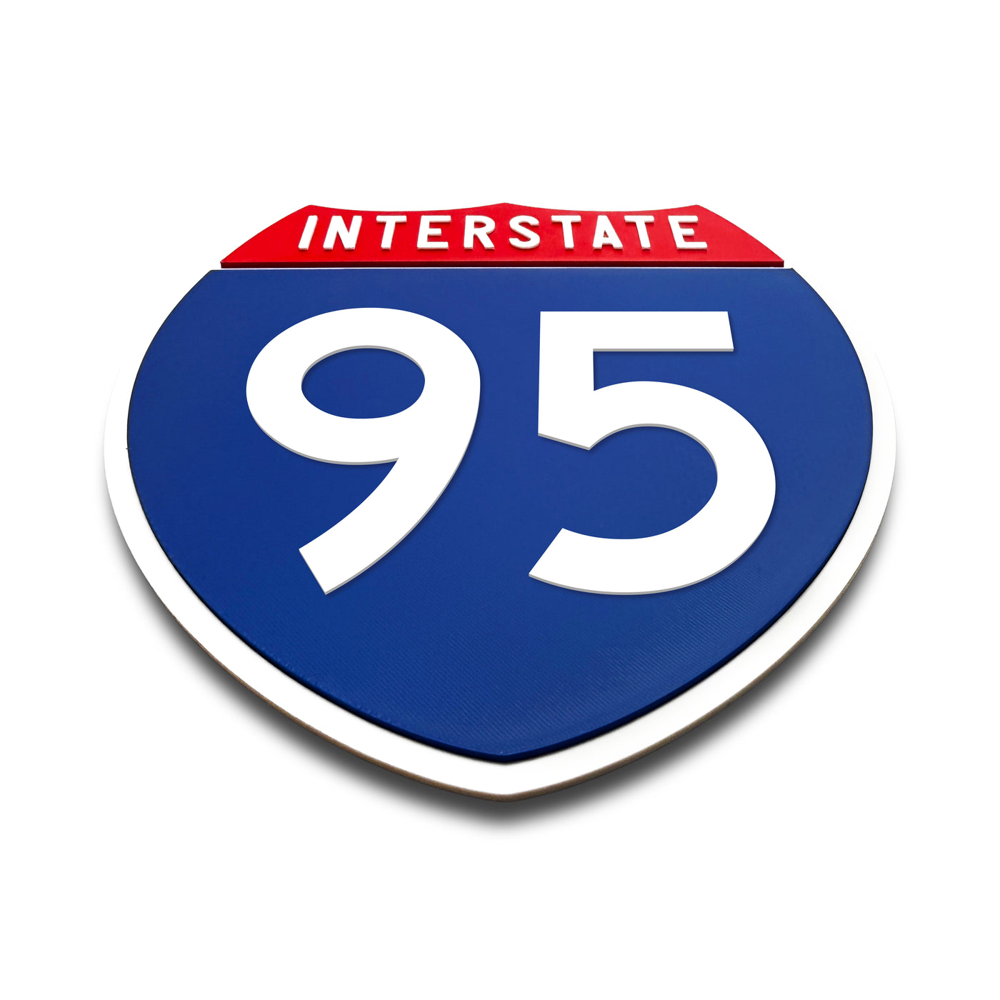 Interstate 95 Number Only road sign replica flat view