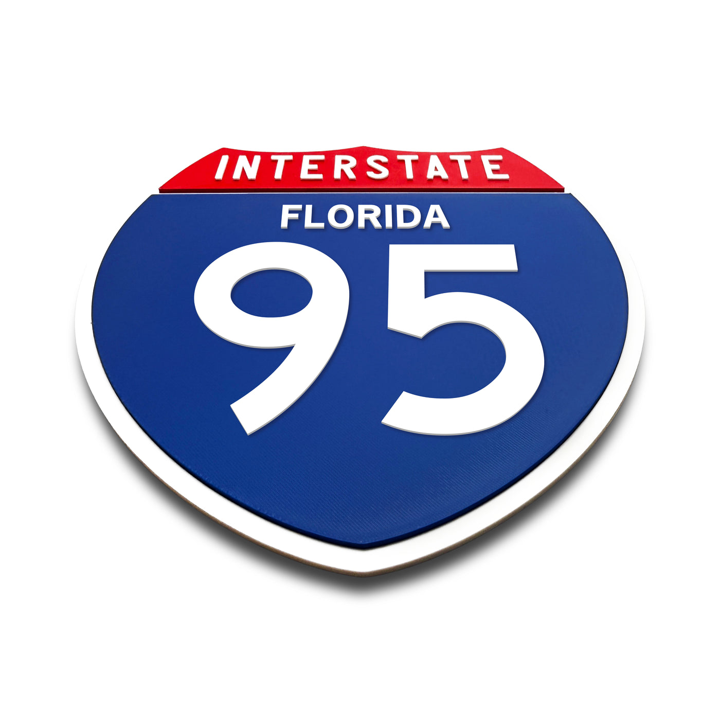 Interstate 95 Florida road sign replica flat view