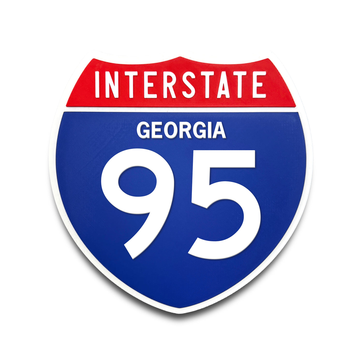 Interstate 95 Georgia road sign replica front view