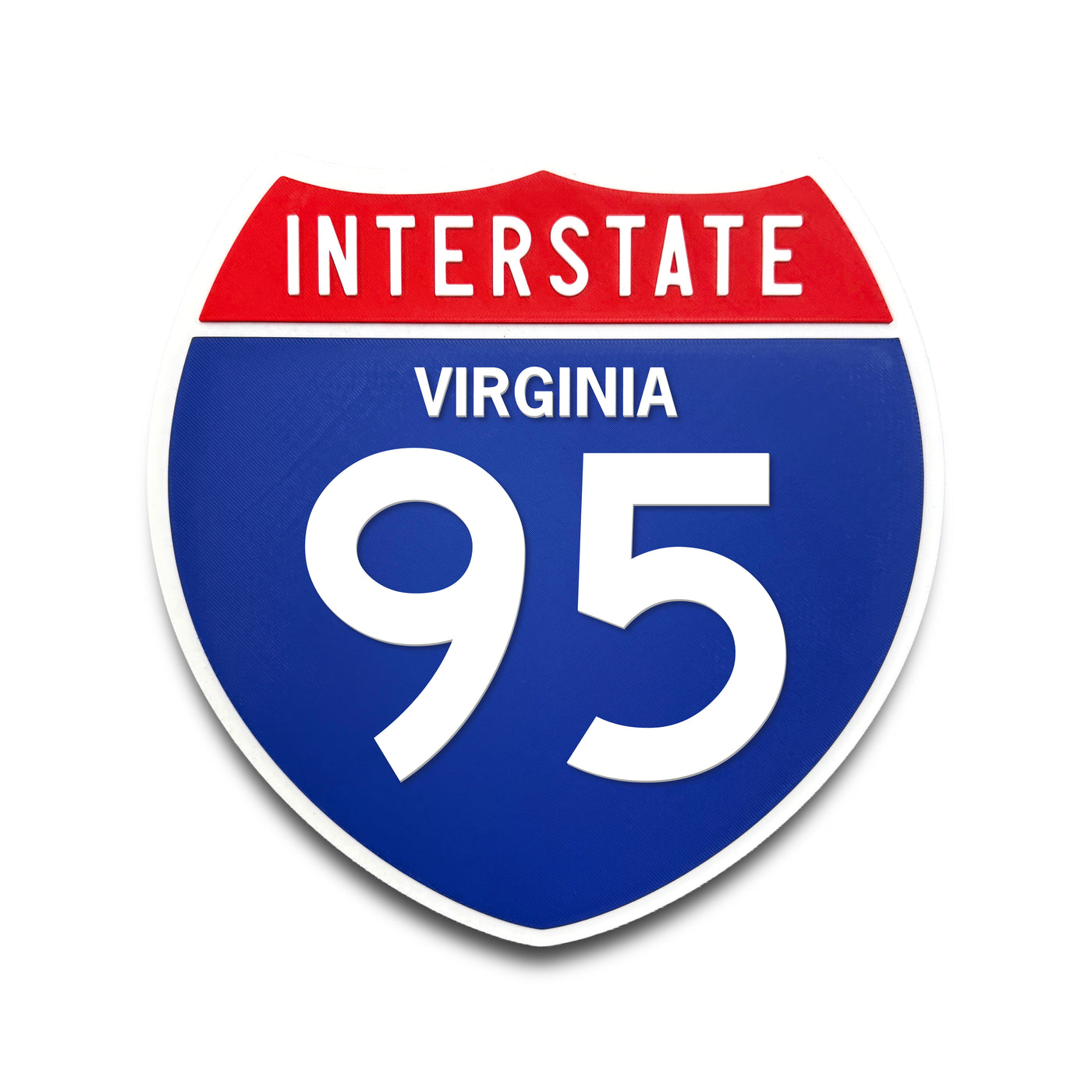 Interstate 95 Virginia road sign replica front view