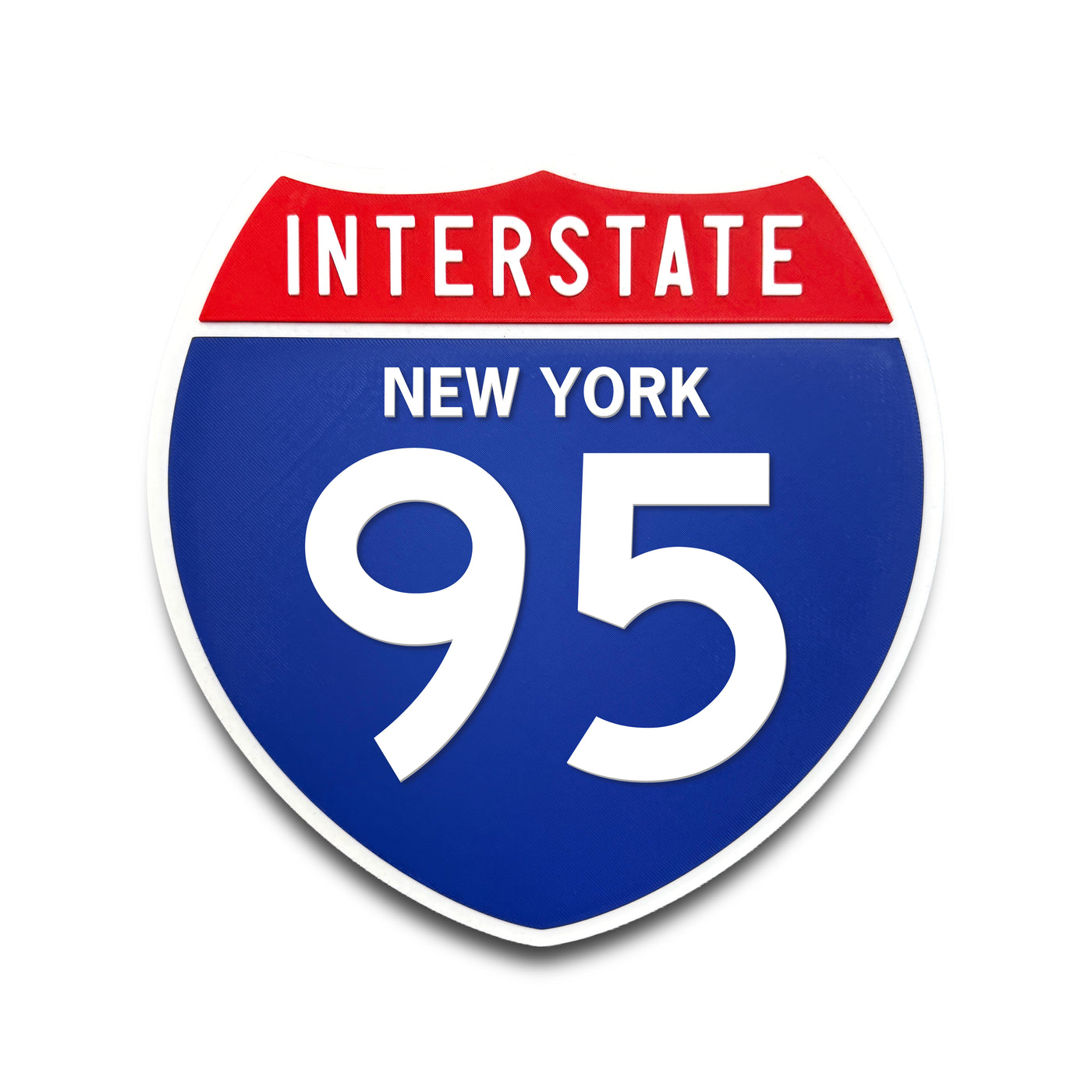 Interstate 95 New York road sign replica front view