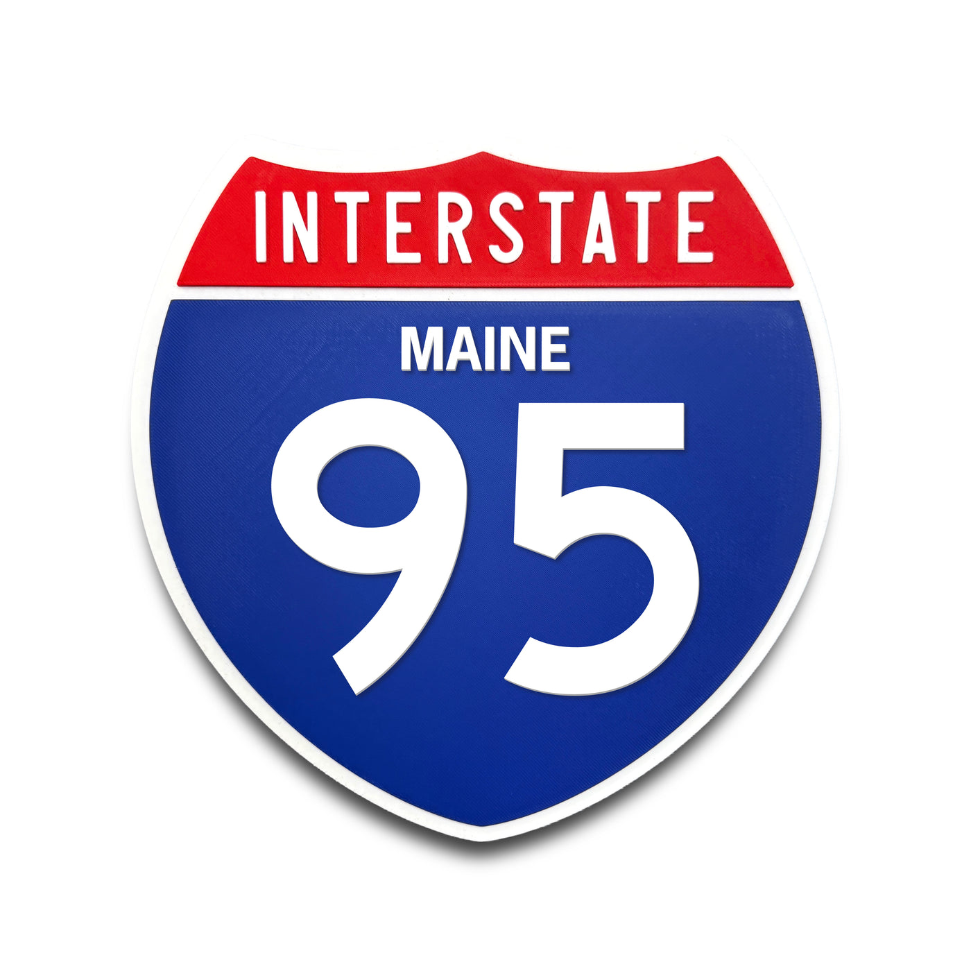 Interstate 95 Maine road sign replica front view