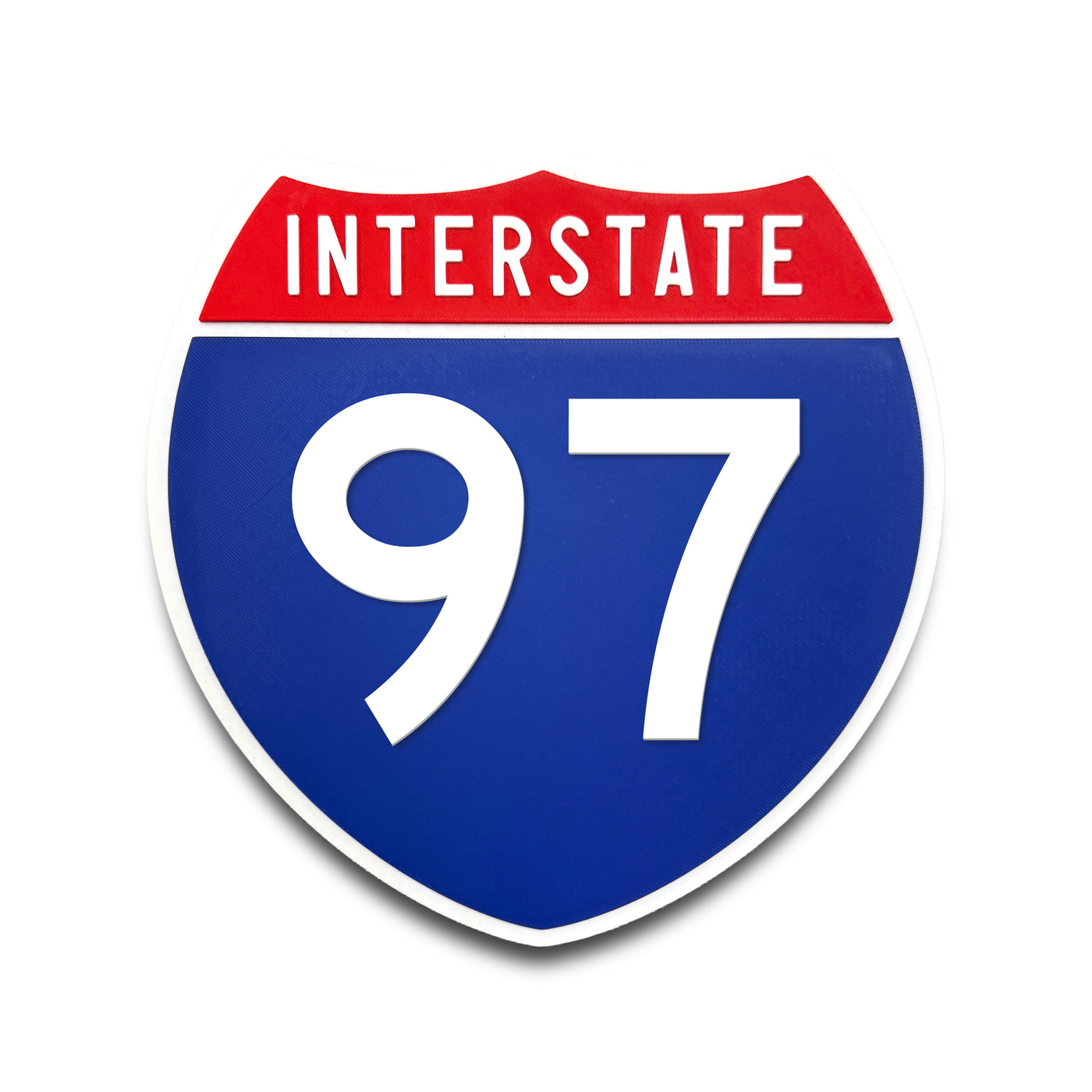 Interstate 97 Number Only road sign replica front view
