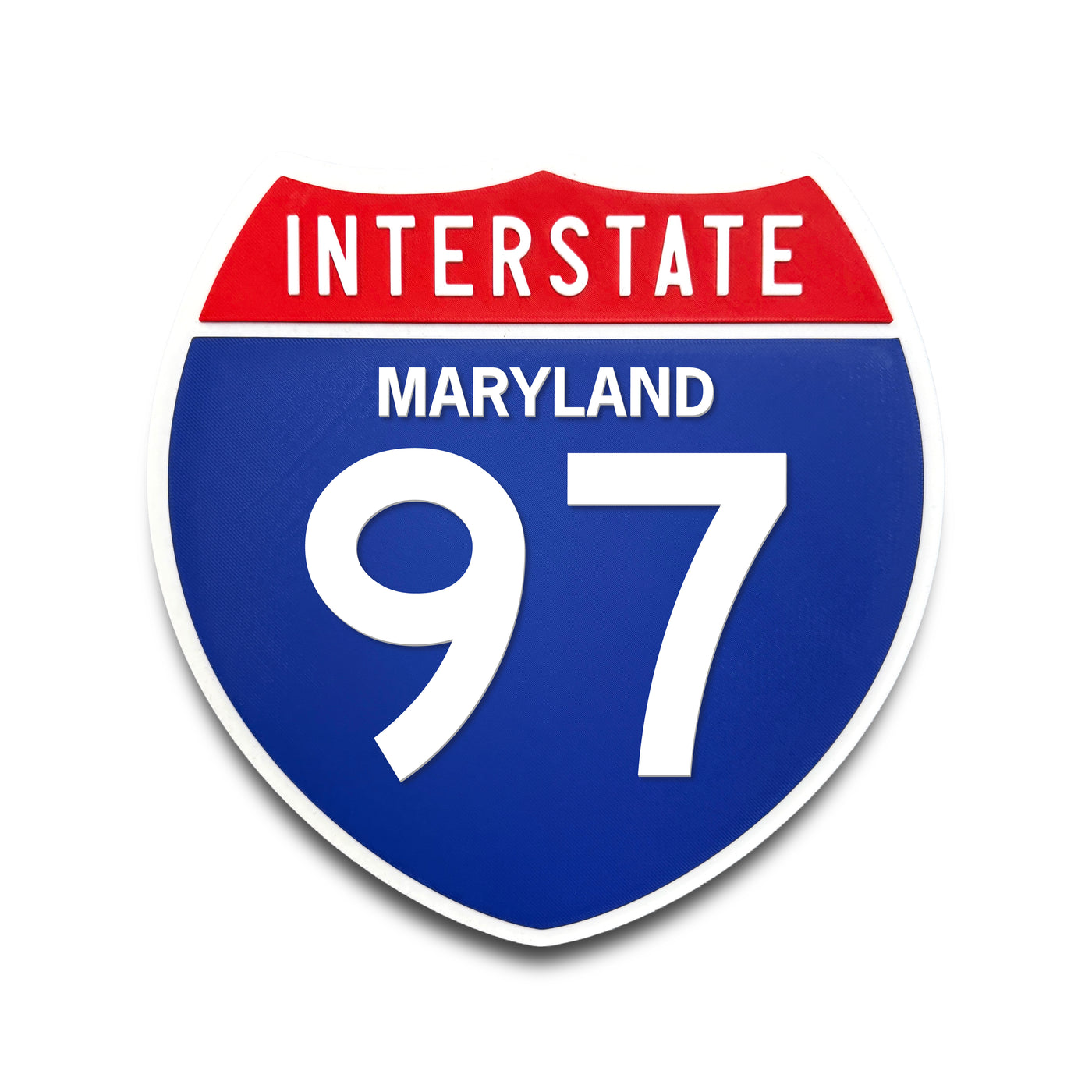 Interstate 97 Maryland road sign replica front view