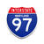 Interstate 97 Maryland road sign replica front view