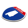 Alabama Interstate Shield Silhouette sign three quarter view