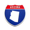 Arizona Interstate Shield Silhouette sign front view