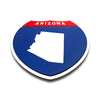Arizona Interstate Shield Silhouette sign flat view