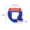 Arkansas Interstate Shield Silhouette sign dimension view