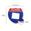 Colorado Interstate Shield Silhouette sign dimension view