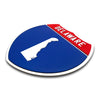 Delaware Interstate Shield Silhouette sign three quarter view