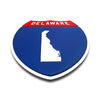 Delaware Interstate Shield Silhouette sign flat view