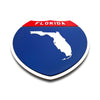 Florida Interstate Shield Silhouette sign flat view