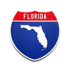Florida Interstate Shield Silhouette sign front view