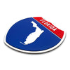 Florida Interstate Shield Silhouette sign three quarter view