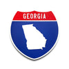 Georgia Interstate Shield Silhouette sign front view