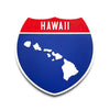 Hawaii Interstate Shield Silhouette sign front view