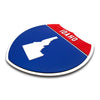 Idaho Interstate Shield Silhouette sign three quarter view