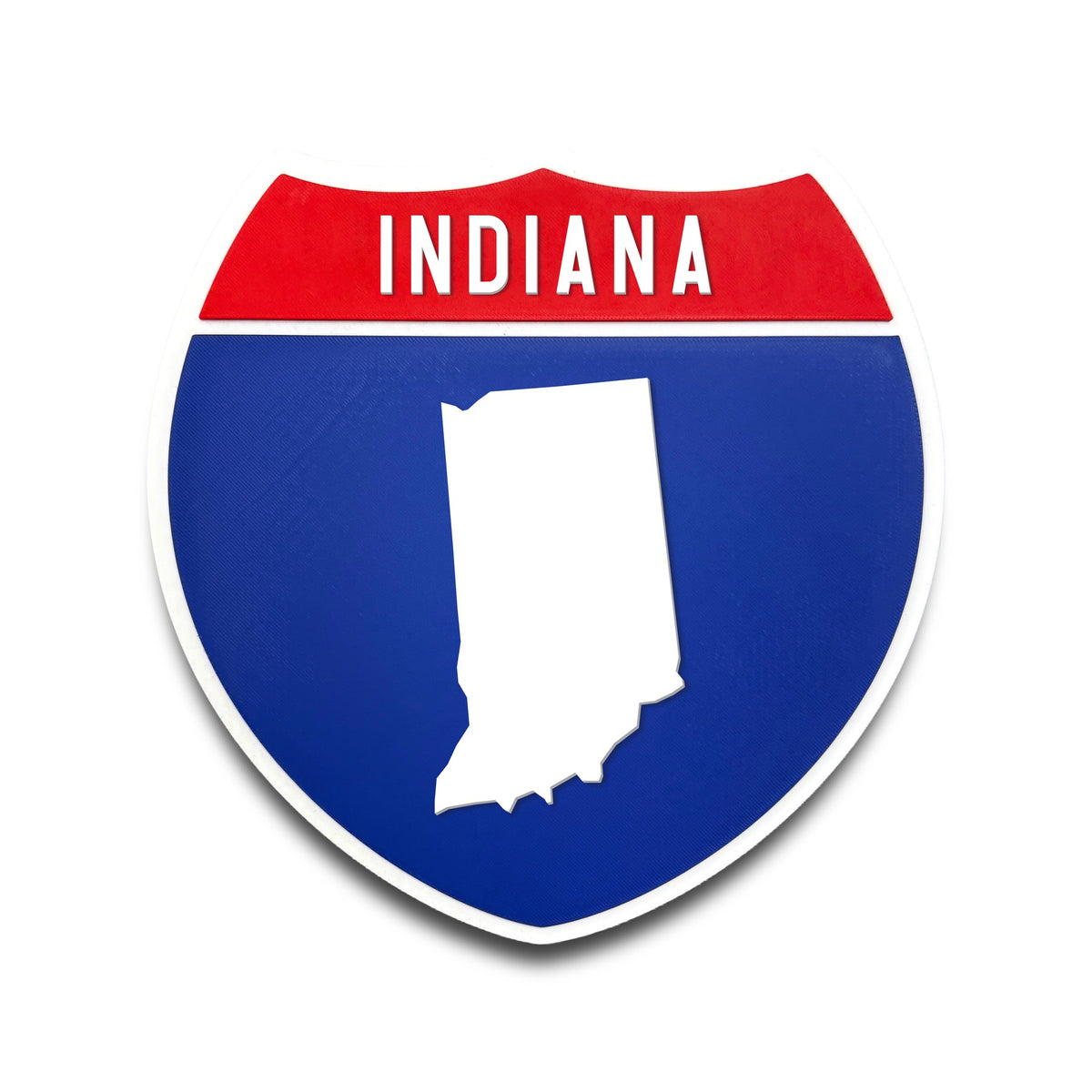 Indiana Interstate Shield Silhouette sign front view