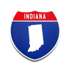 Indiana Interstate Shield Silhouette sign front view