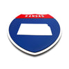 Kansas Interstate Shield Silhouette sign flat view