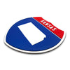 Kansas Interstate Shield Silhouette sign three quarter view