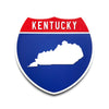 Kentucky Interstate Shield Silhouette sign front view