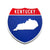 Kentucky Interstate Shield Silhouette sign front view