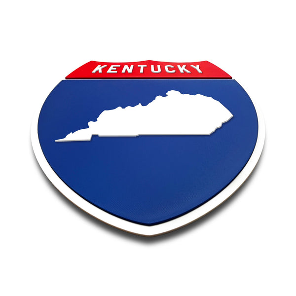 Kentucky Interstate Shield Silhouette sign flat view
