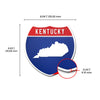 Kentucky Interstate Shield Silhouette sign dimension view
