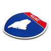 Maine Interstate Shield Silhouette sign three quarter view